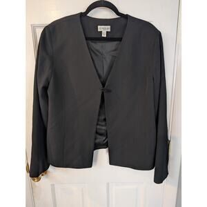 Austin Reed Vintage Wool Blazer Black Minimal Tailored Women's 16